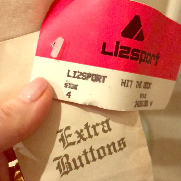 NWT LizSport 100% Wool oversized jacket blazer cream 4 vintage OPEN To OFFERS - Picture 9 of 11